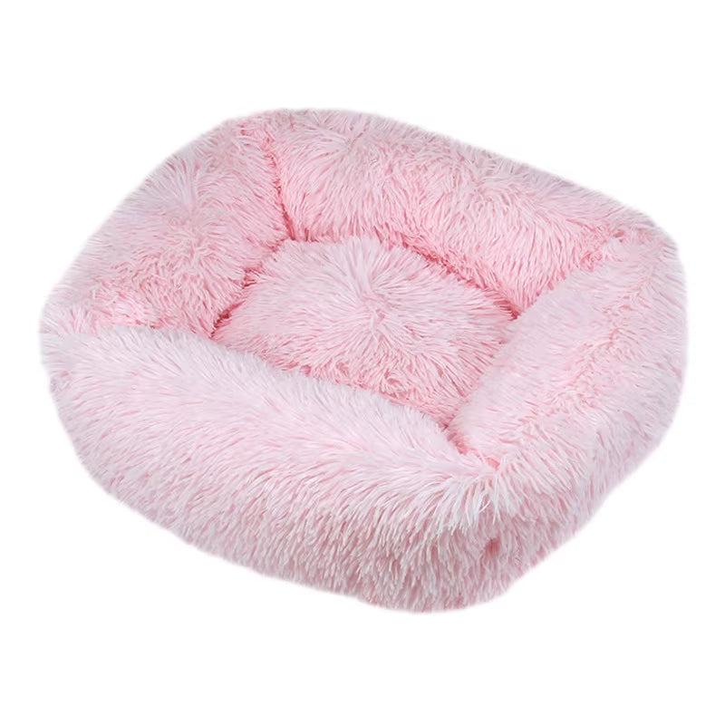 Rectangle Plush Dog Bed Winter Warm Mat Small Medium Big Pet Cat Dog Bed Kennel Puppy Sofacama Cat Cushion Pets Sofa Accessories