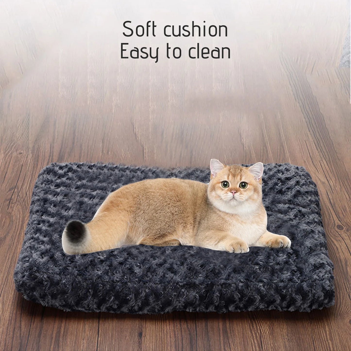 Clearance, Small Cat Bed Washable, Small Dog Bed Puppy Bed for Small Dogs - Anti-Slip Cat Sleeping Mat 17 Inches (Black)