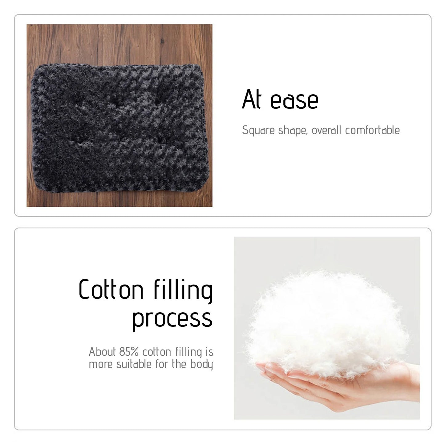 Clearance, Small Cat Bed Washable, Small Dog Bed Puppy Bed for Small Dogs - Anti-Slip Cat Sleeping Mat 17 Inches (Black)