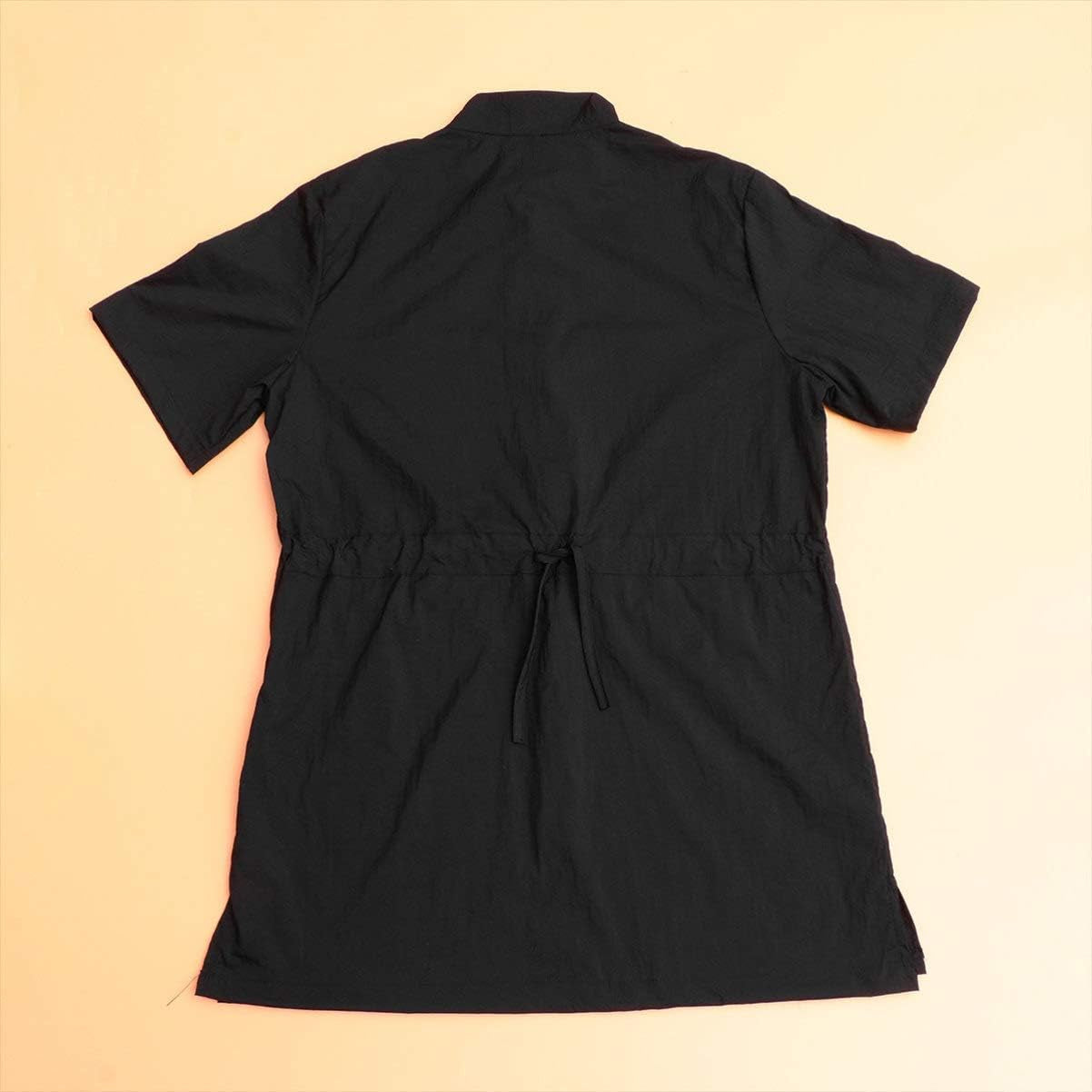 Smock 1Pc, Pet Workwear Nylon -Static Pet Work Clothes Smock Hair Shirt Uniform Pet Smock with Full Zipper Smocks for Dog Cat Shop, Black, Size L