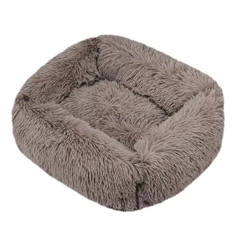 Rectangle Plush Dog Bed Winter Warm Mat Small Medium Big Pet Cat Dog Bed Kennel Puppy Sofacama Cat Cushion Pets Sofa Accessories