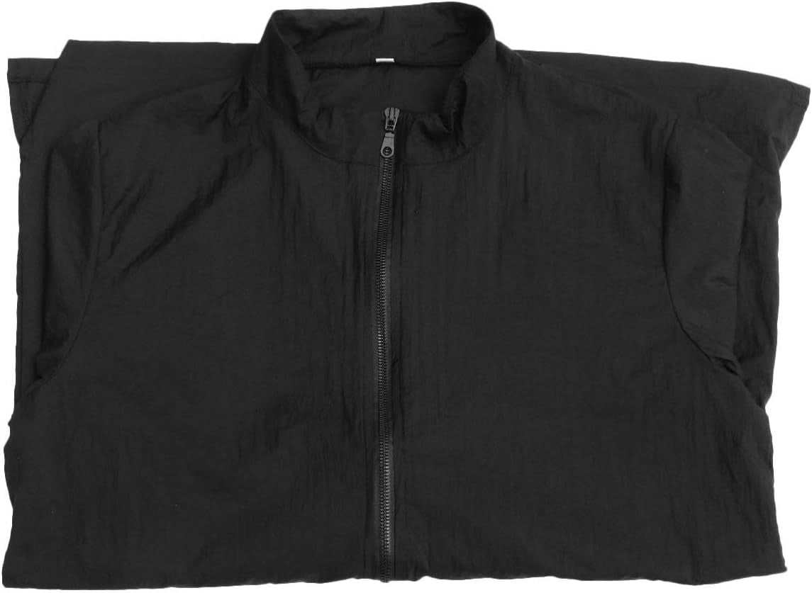Smock 1Pc, Pet Workwear Nylon -Static Pet Work Clothes Smock Hair Shirt Uniform Pet Smock with Full Zipper Smocks for Dog Cat Shop, Black, Size L
