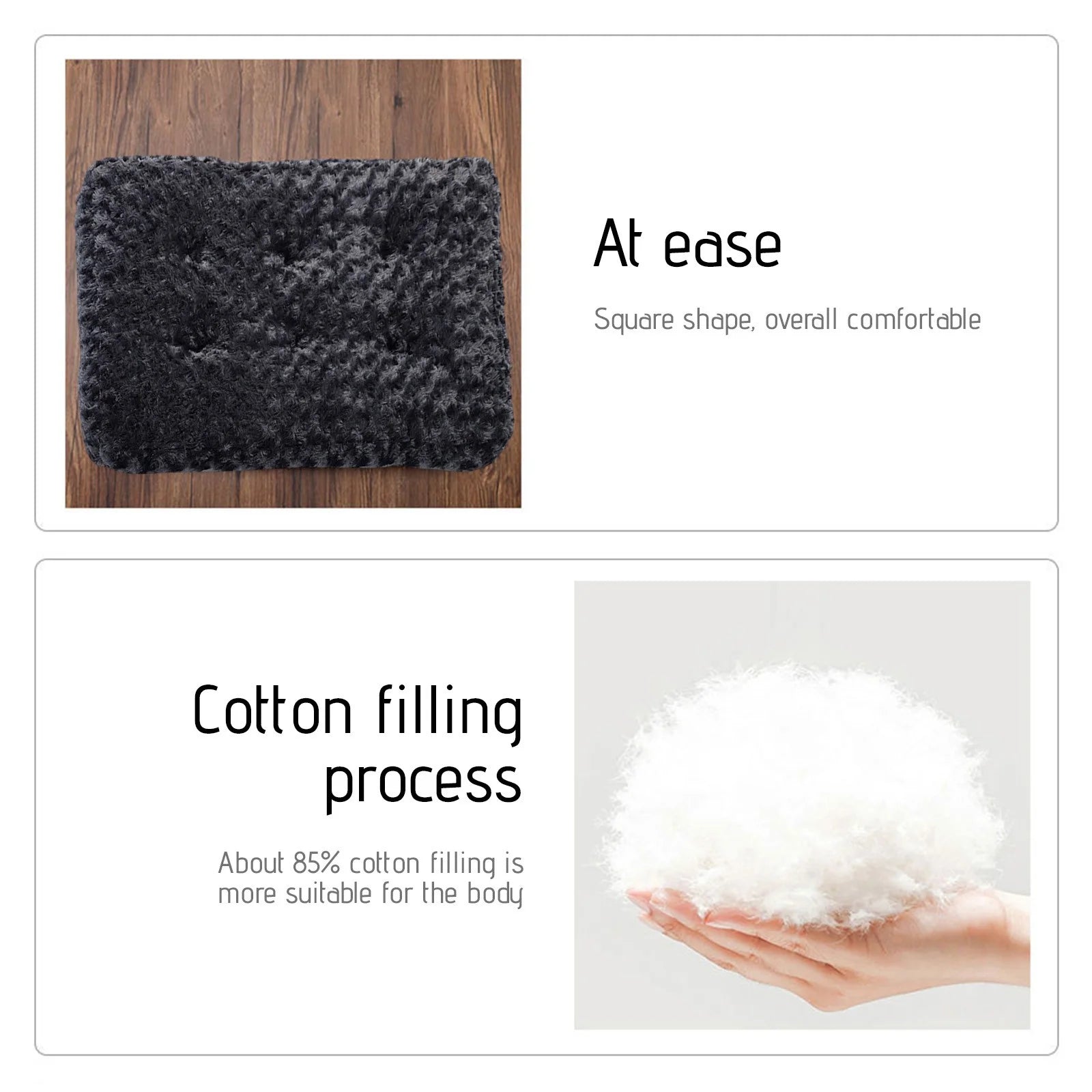 Clearance, Small Cat Bed Washable, Small Dog Bed Puppy Bed for Small Dogs - Anti-Slip Cat Sleeping Mat 17 Inches (Black)