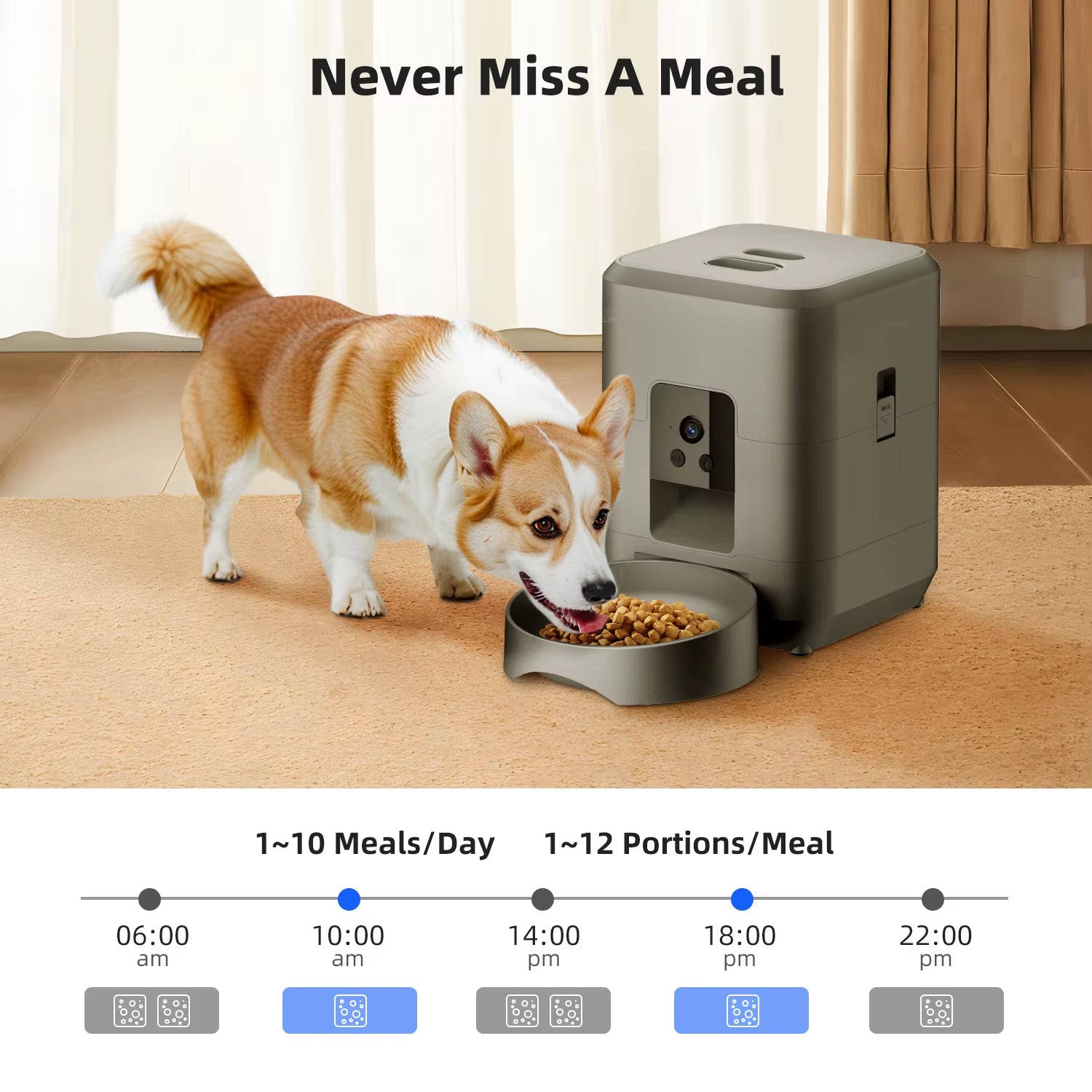 2L Button WIFI or Camera Pet Feeder Timing Smart Automatic for Cats APP Video Intelligent Dry Food Dispenser Dog Feeding Bowl