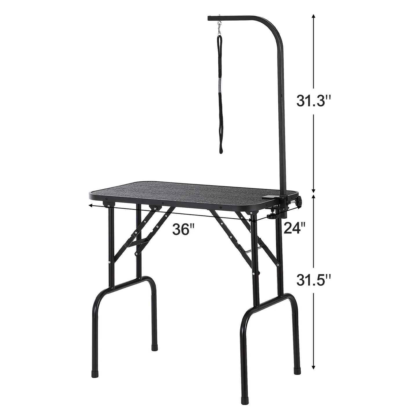 Pet Dog Cat Grooming Table Arm with Clamp 32'' Foldable Adjustable Height