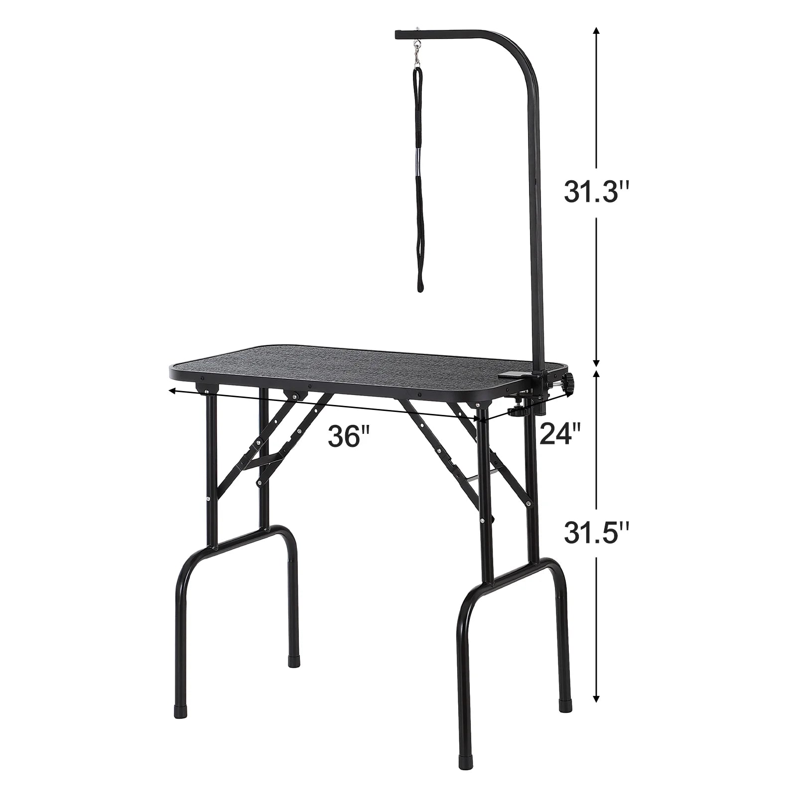 Pet Dog Cat Grooming Table Arm with Clamp 32'' Foldable Adjustable Height
